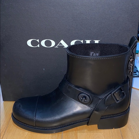 AUTH NIB COACH MOTO RAIN BOOTS US9 or US10 - Picture 4 of 12
